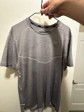 Nike Gray Textured Running Tee